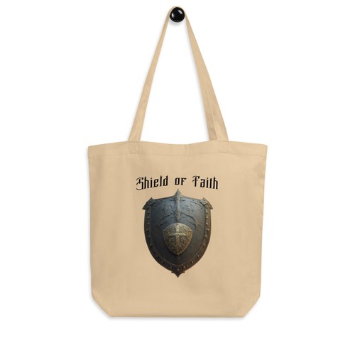 Shield of Faith Bible Verse Eco Tote Bag - Ephesians 6:16 - Picture 6 of 10
