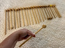 Lot of 23 wooden xylophone glockenspiel or bell mallets for musical percussion