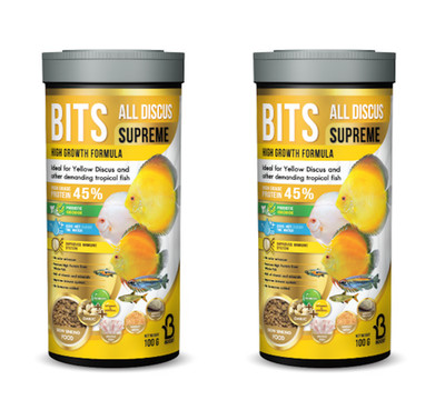 2x 100g BOOST BITS ALL DISCUS SUPREME HIGH GROWTH FORMULA Food No Color Enhancer