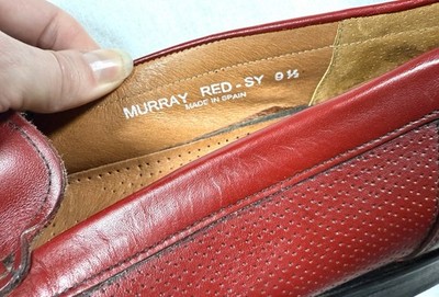 Vineyard Sandro Moscoloni Loafer Mens Murray Red Leather Slip On Career Sz‎ 8 Vineyard Sandro Moscoloni Murray Loafer Driver Men Sz 9.5  main image 2