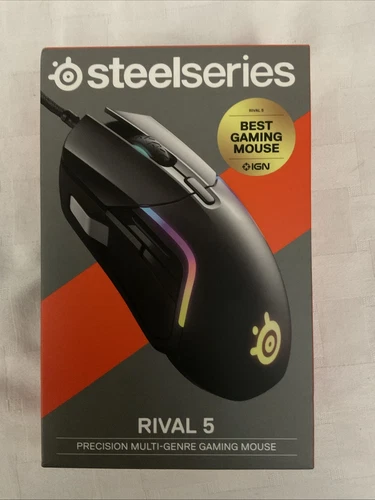 NEW IN BOX - SteelSeries - Rival 5 Wired Optical Gaming Mouse with RGB Lighting