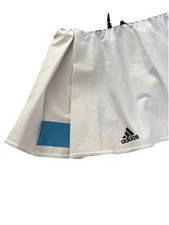 ADIDAS Tennis Skort Large Womens White Black Lined Heat Ready Performance Teal