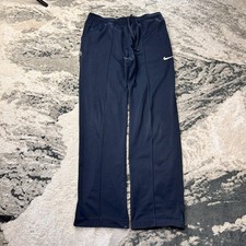Y2K Nike Baggy Sportswear Sweatpants Men  s Small Navy Blue Swoosh Drawstring