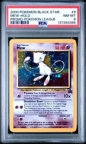 Mew Holo Promo PSA 8 2000 Pokemon Promo Black Star #9
