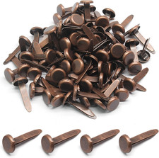 100PCS Mini Bronze Brads   8Mm X 17Mm Metal Fasteners for DIY Crafts  Paper