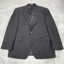 Ralph Lauren Blazer Mens 42S Black Pinstripe Wool Suit Jacket Classic Dillard's