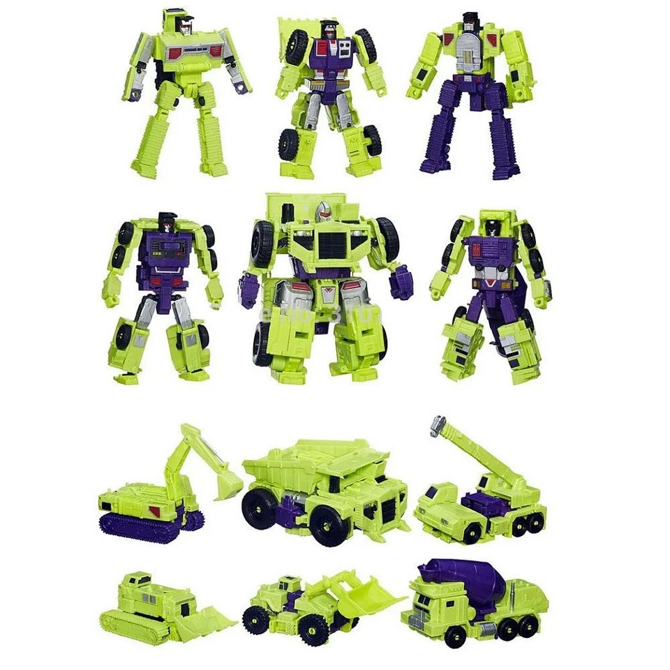 New Deformabl Robot Devastator 6 in 1 Action Figure 12" Engineering Truck Toys