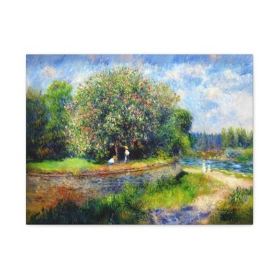 Chestnut Tree in Bloom by Pierre-Auguste Renoir, RESTORED Medium Print on Canvas
