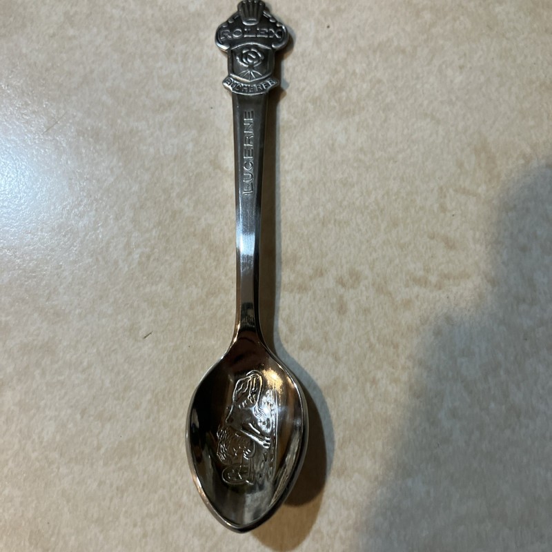 VTG Rolex Collectible Spoon Geneve Bucherer of Switzerland Decorated Inside Bowl