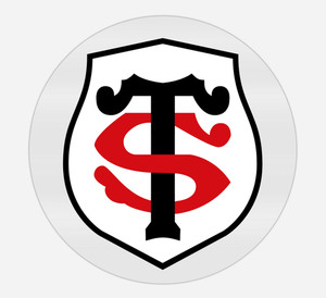 Lot de 2 Stickers autocollants STADE TOULOUSAIN Rugby Top 14 - 7,5cm - Toulouse