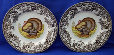 Spode Woodland Turkey 2  Dinner Plates, 10 3/4" More Available England  G55 