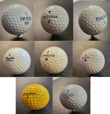 8 Golf Ball Lot, Hogan, Blue Max, Molitor, Top-Flite ,Maxfli, Golden Ram, Lady