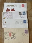 GB UK Jersey 4 very early Elizabeth II pre decimal FDC covers