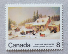 canada stamp #610pi The Blacksmith s Shop 1972 8¢ GT2  broken door frame  MNH OG