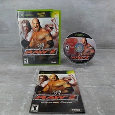 WWE Raw 2 Xbox CIB Microsoft Complete w/ Manual Triple H Goldberg Scott Steiner