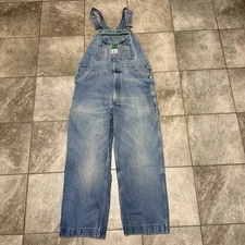 Vintage Liberty Denim Bib Overalls Mens Size 36x32 Work Carpenter - nice wear