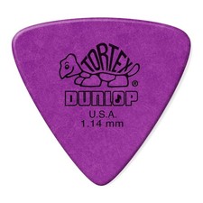 Jim Dunlop Tortex Triangle Pick 1.14MM - 6 Pack 1.14mm, PURPLE