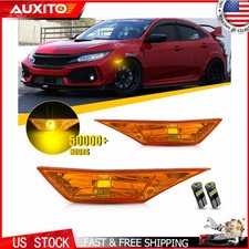 Orange Front Fender Side Marker Light Lamp Lens RH LH for 2016-2018 HONDA CIVIC