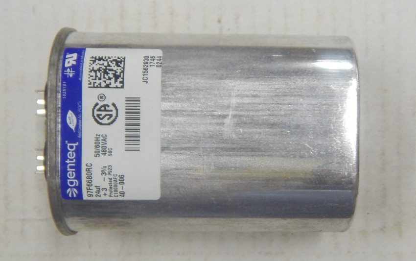 Genteq 97F6680RC 24uF 480VAC Lighting Capacitor for 400w MH ballast 50/60Hz NEW