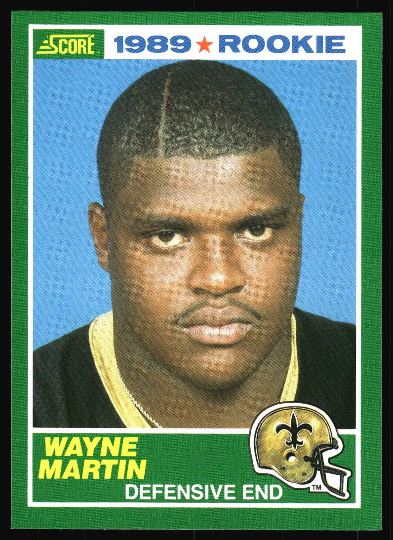 1989 Score Wayne Martin Rookie #248 New Orleans Saints
