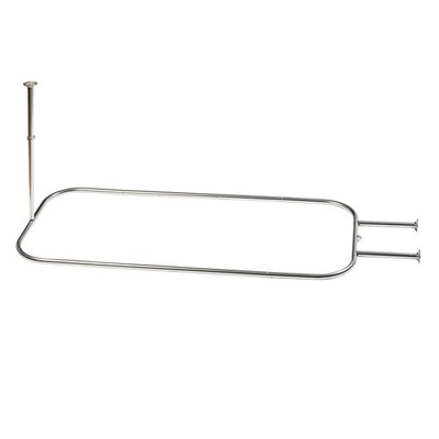 Zenna Home Rustproof Round Shower Curtain Rod for 60''L x 28''W, Chrome