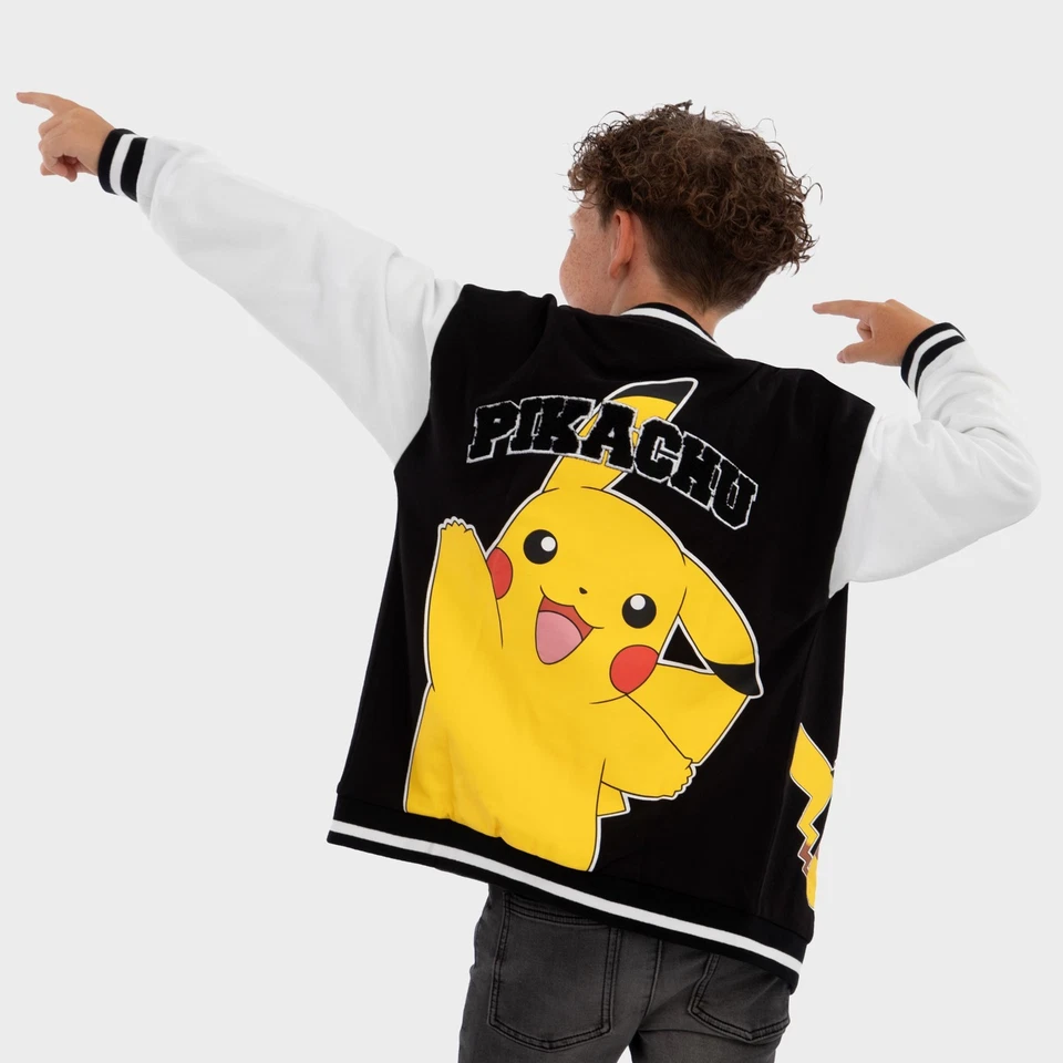Pokemon Bomber Jacket | Kids Pikachu Varsity Jacket | Boys Pikachu Jacket - Image 4 of 4