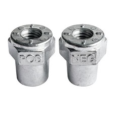 2 Pack 3/8"-16 Thread Female Zinc Battery Terminal Post Adapter for Stud