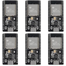 6 Pcs ESP32-DevKitC-32 Development Board ESP-32D CP2012 USB C 38 pins