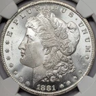 1881 CC MS63 NGC Morgan Bright White ！