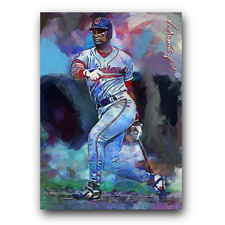 Sandy Alomar Jr Art Card Limited 37/50 Edward Vela Signed (Cleveland Indians)