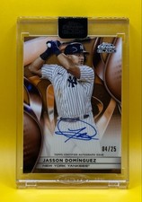 2025 Topps Chrome Black Autographs Jasson Dominguez #CBA-JD Orange 04/25