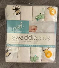 aden  anais Swaddleplus 4-Pack Cotton Muslin Swaddles 44x44 Safari