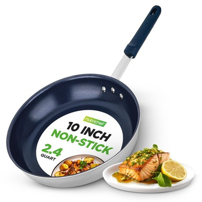#ad #ad NutriChef 10quot; Medium Fry Pan Non Stick PFOA Free 2.5mm Aluminum Induction Base $23.99