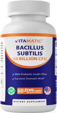 Vitamatic Bacillus Subtilis 10 Billion per DR Capsule - 60 Count