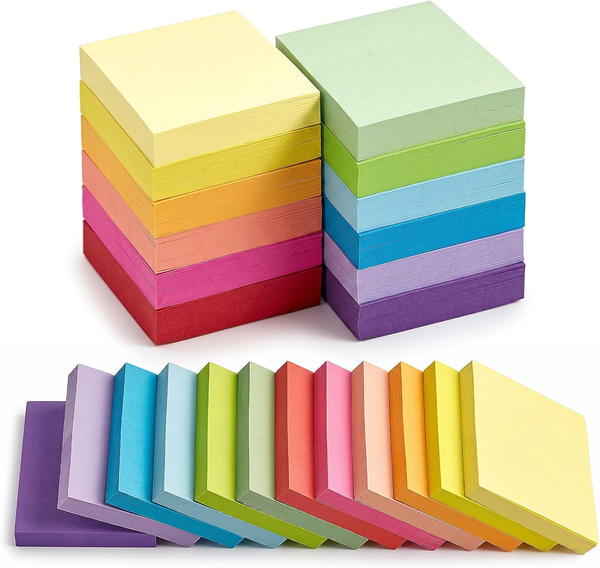 Klebezettel Haftnotizen 1200 Blatt Bunt, Selbstklebend, Wiederverwendbar FüR BüR-image