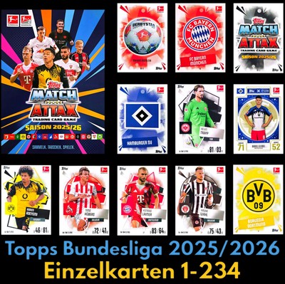 Topps Match Attax 25/26 Bundesliga  Einzelkarten zum aussuchen 1-234   2025/2026