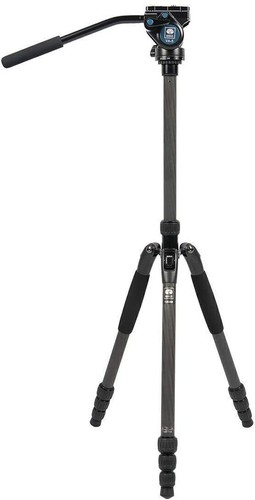 SIRUI T-024SK Carbon Fiber Tripod with VA-5 Compact Fluid Video Head - Picture 2 of 8