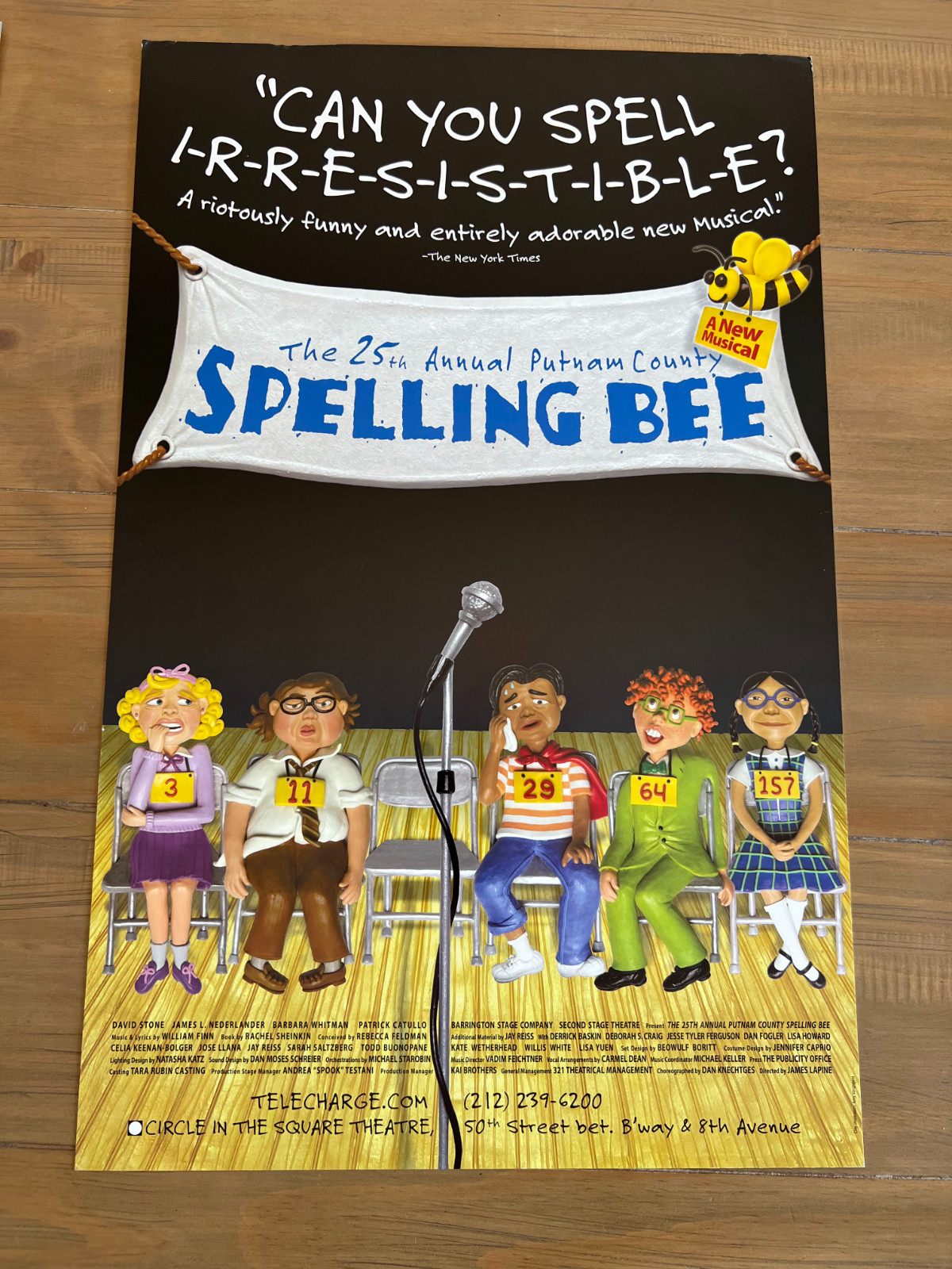 25th Annual ... Spelling Bee Original Broadway Musical Window Card Poster