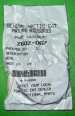 Arctic Cat OEM Oil Seal 2602-159 (or 1602-766) New