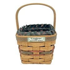 1993 Inaugural Basket Longaberger Handwoven Wicker Picnic Combo Americana GUC
