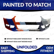 Front Bumper for 2013-2016 Audi A4 w/o Park Sensors Painted To Match AU1000190