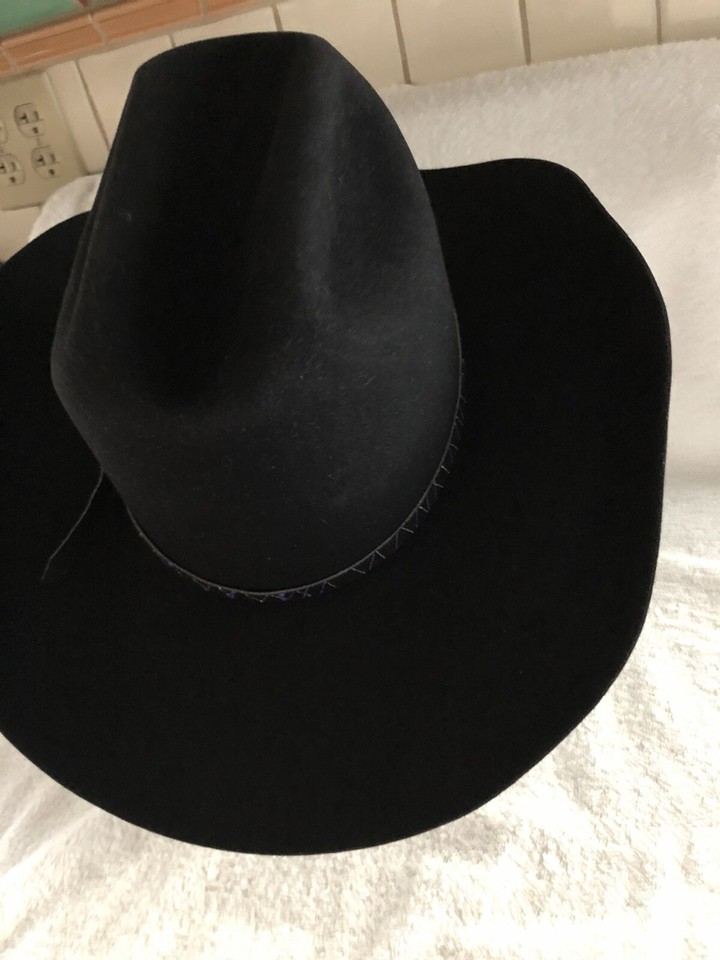 VINTAGE WESTERN HAT RAND'S CUSTOM HATS BILLINGS MONTANA SIZE 7 BLACK NEW eBay