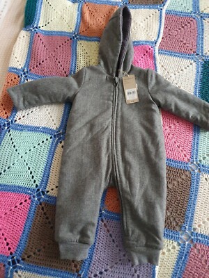 Mothercare Snowsuit Jacket Winter Grey Size Age 6-9 Months Brand New