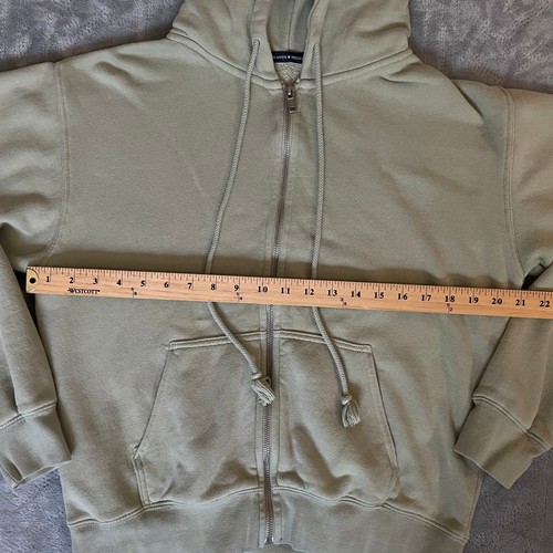 Brandy Melville Hoodie Sweatshirt Womens One Size Full Zip Light Green Oversized - Picture 2 of 7