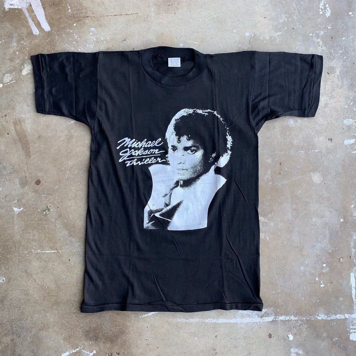 80s VINTAGE MICHAEL JACKSON TOUR CONCERT PARKING LOT T-SHIRT SZ XS 