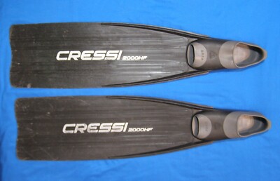 Cressi-Sub Gara 2000 HF Freediving Fins Full Foot Pocket Black Size 7-8 (40-41)