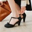 thumbnail 7 - Women's Block Heels Ankle Strap Buckle Cut Out Casual Party Shoes 41/42/43 Pumps