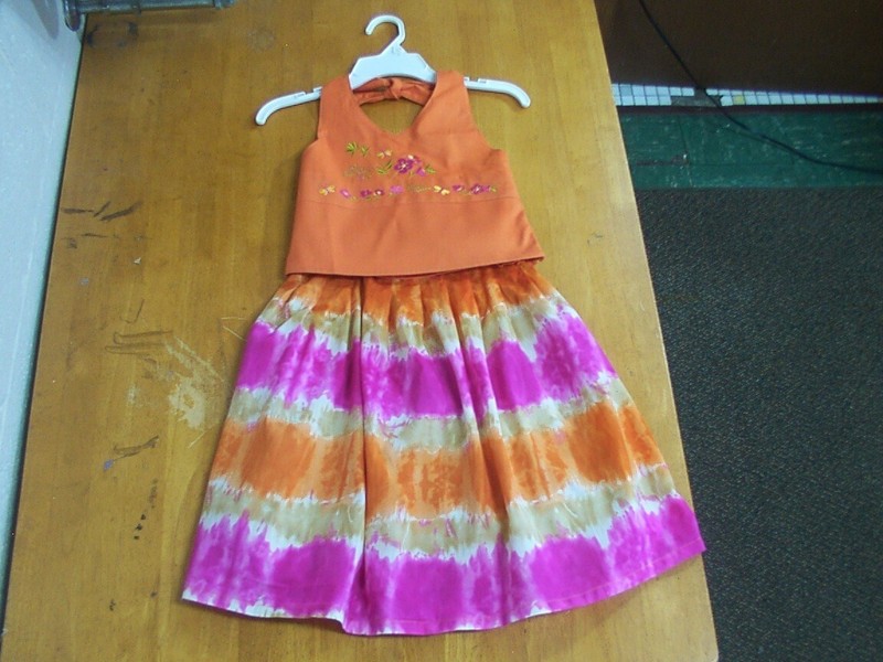 American Girl Youth Meet Jess McConnell Set: Halter Top & Tie Dye Skirt-Sz 7/8