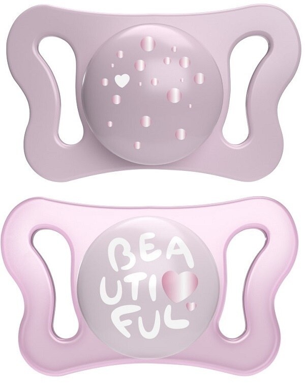 Chicco PhysioForma - Micrò Succhietto 0-2M Tettarella in Silicone Rosa, 2 Pezzi