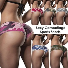 Women High Waist Yoga Shorts Gym Sports Fitness Booty Push Up Ladies Hot Pants A